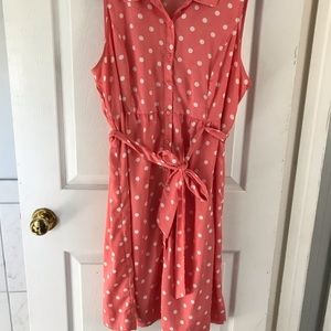 Motherhood maternity sleeveless dress, tie waist